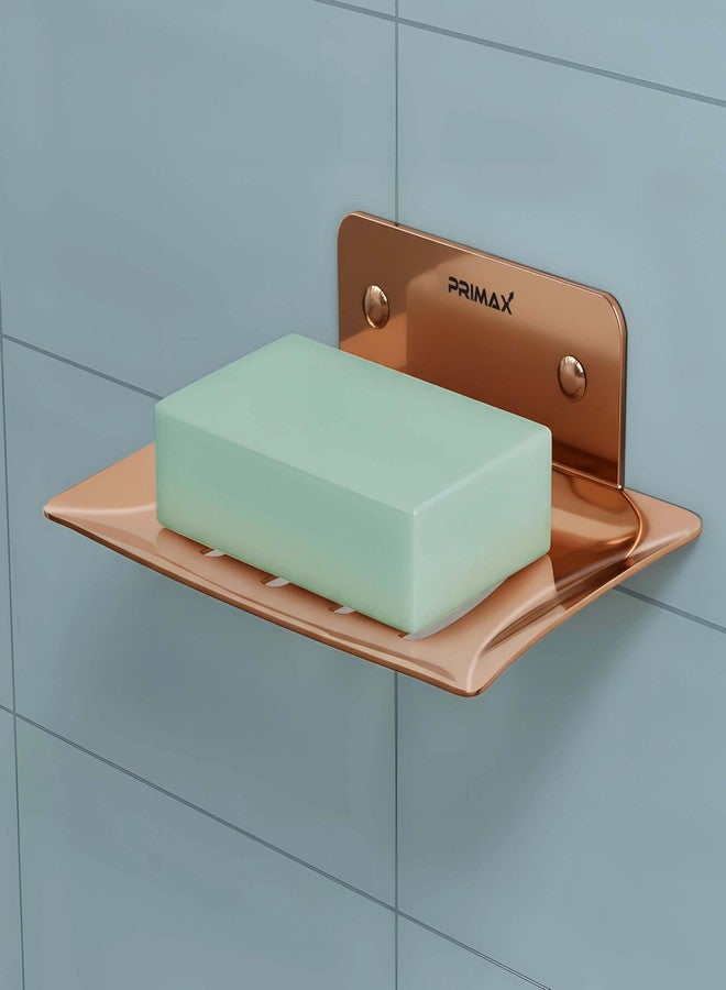 Primax Stainless Steel Soap Dish Stand/Holder/Tray for Bathroom & Kitchen/Bathroom Accessories (Rose Gold) - Pack of 1 - Image 4